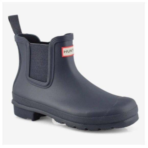 Hunter Shoes - Hunter Women's Original Chelsea Navy Rain Boots Si